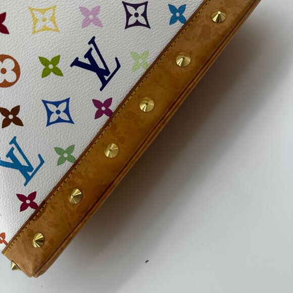 Louis Vuitton Monogram Multicolor Alma White Tote Bag - Picture 5 of 11